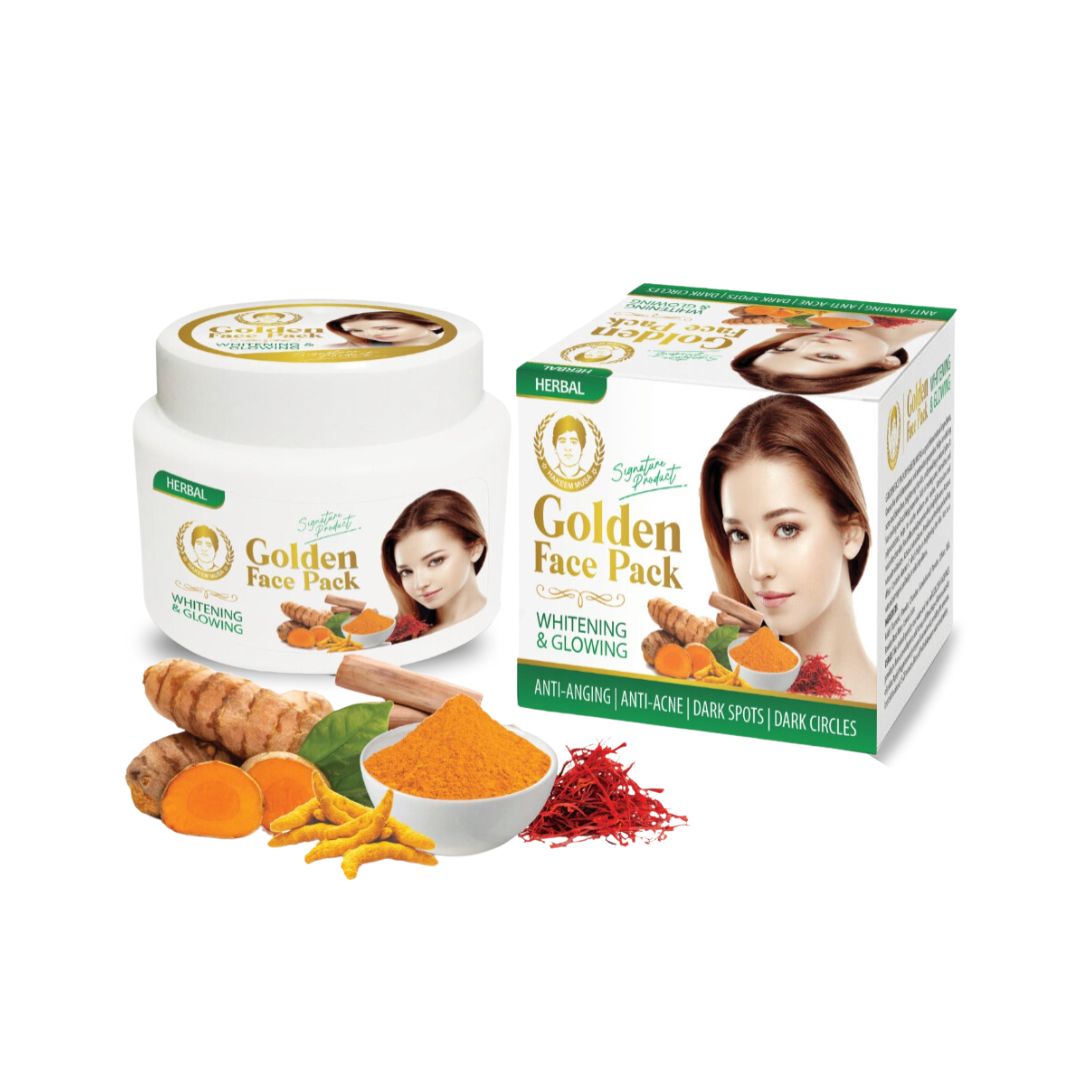 Goldene Gesichtspackung